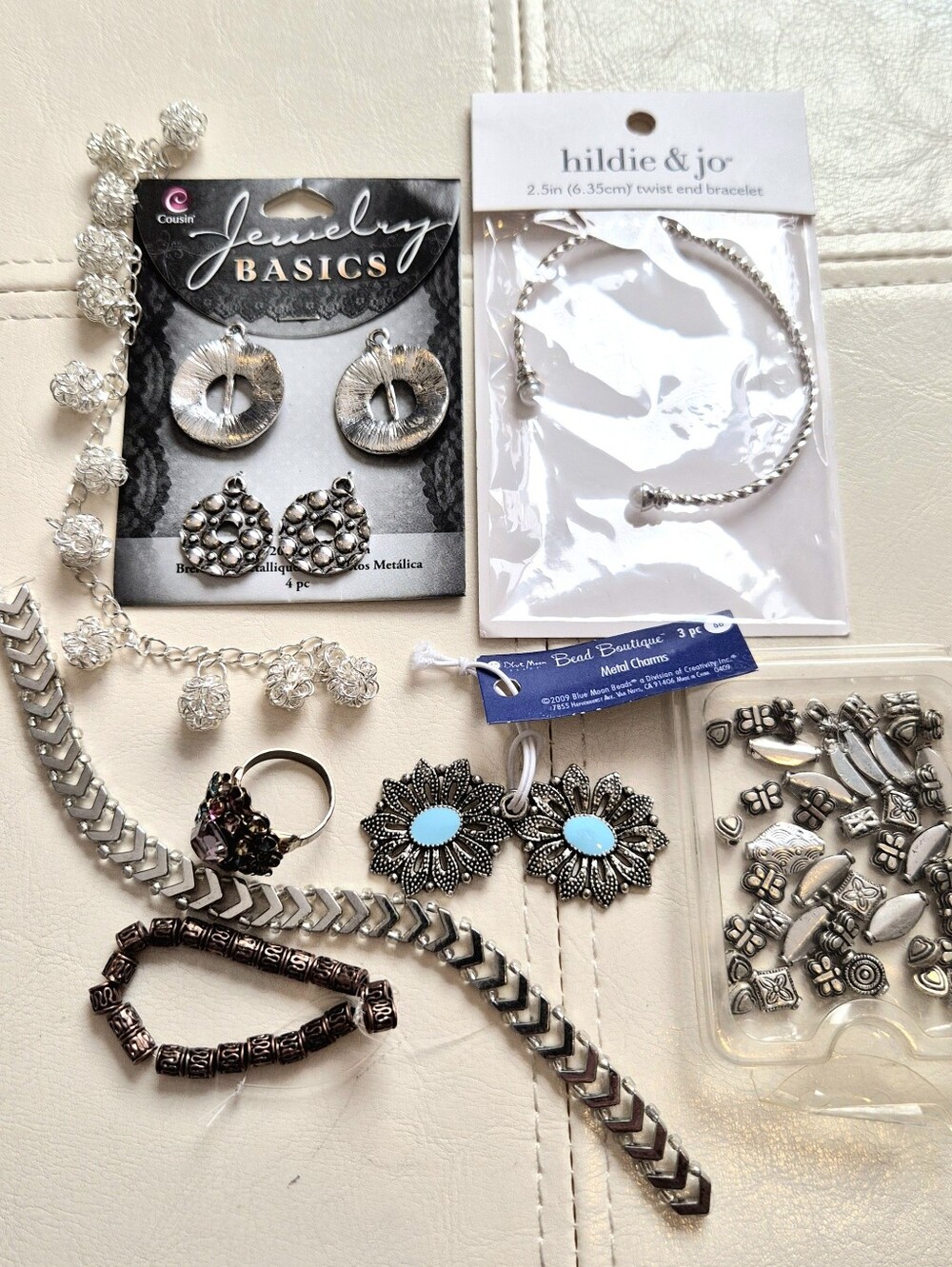 Lot Of Jewelry Makings,Pendant Connecters,beads, Jewelry Etc. All New.